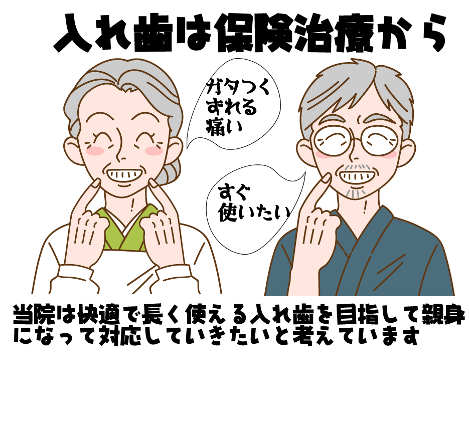 入れ歯が痛い・がたつく・ずれる